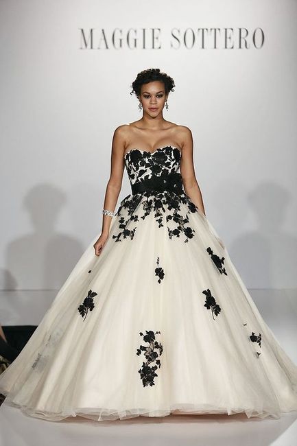 Wedding dresses with pops of black 7
