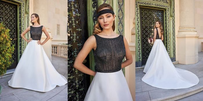 Wedding dresses with pops of black 9