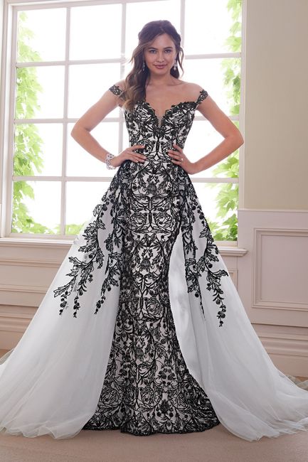 Wedding dresses with pops of black 1