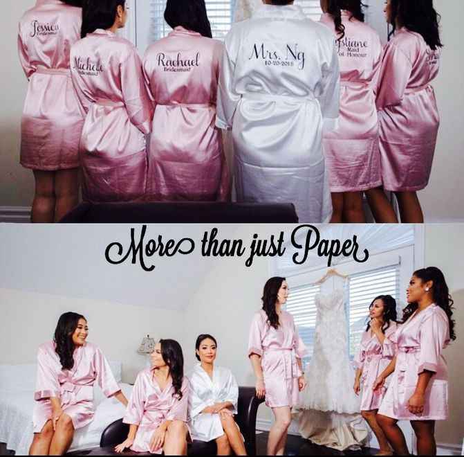 Bridal Party Robes Embroidered front & back - 1