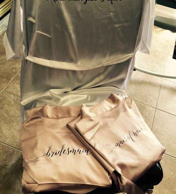 Bridal Party Robes Embroidered front & back - 2
