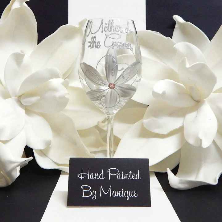 Mother of the Bride & Groom Wineglasses - 1