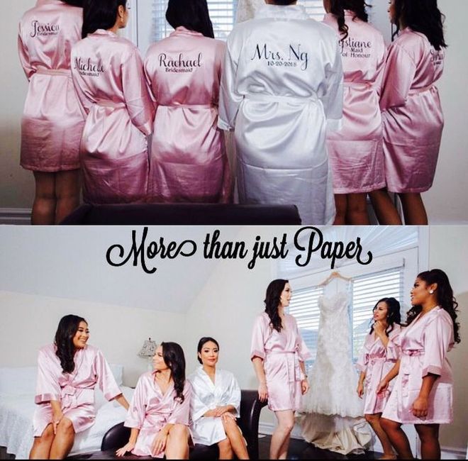 Bridal Party Robes Embroidered front & back 4
