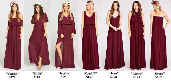 We chose Merlot Chiffon for our fall wedding