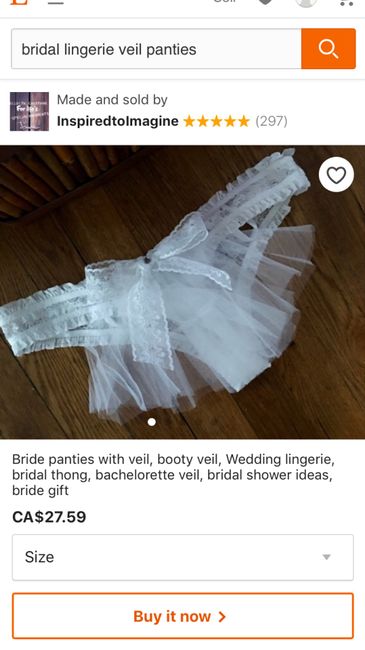 Lingerie with a veil on your backside? 1