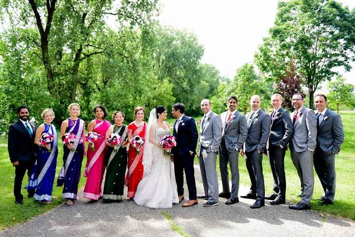 What colour bridesmaids dresses with pink wedding gown - Wedding fashion -  Forum Weddingwire.ca