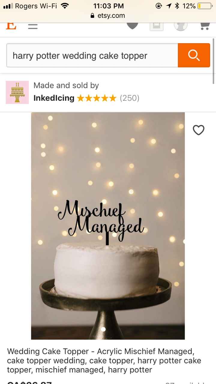 What's your favourite kind of cake topper? - 1