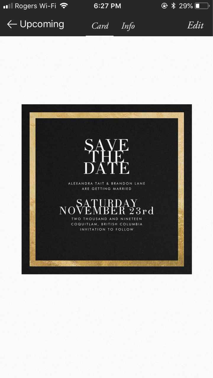 What is your Save The Date style? - 1