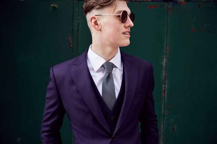 Has anyone's (or their husband) wore a dark purple suit? - 1