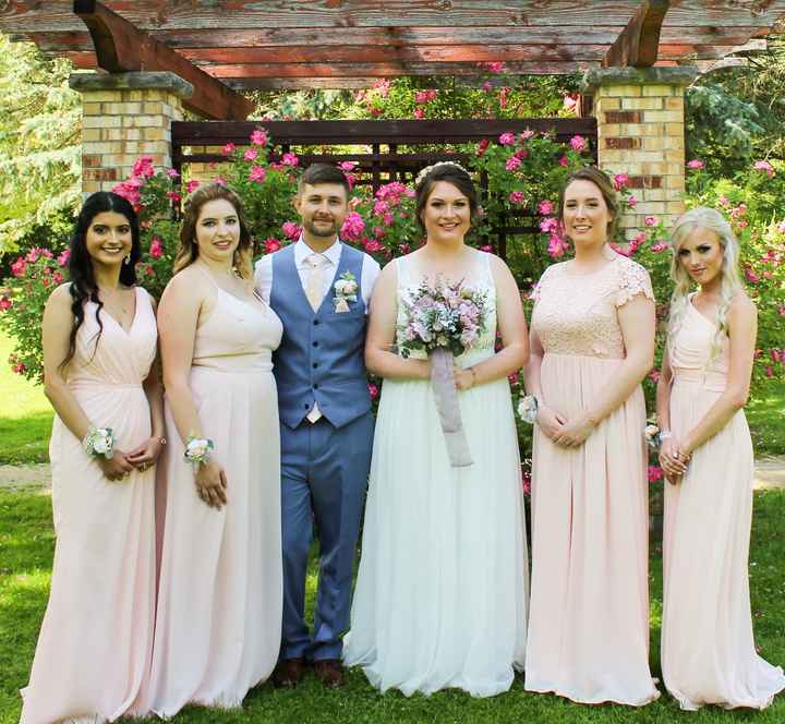 Couple with Bridesmaids