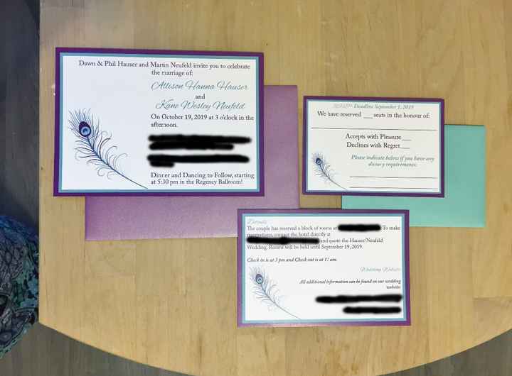Invites with envelopes 