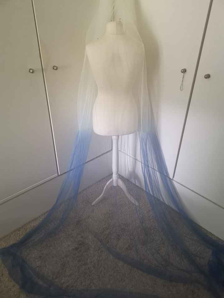 Cathedral blue ombre veil!