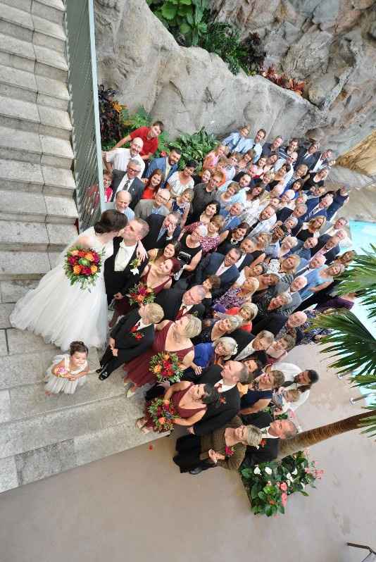 Group photo at stairwell