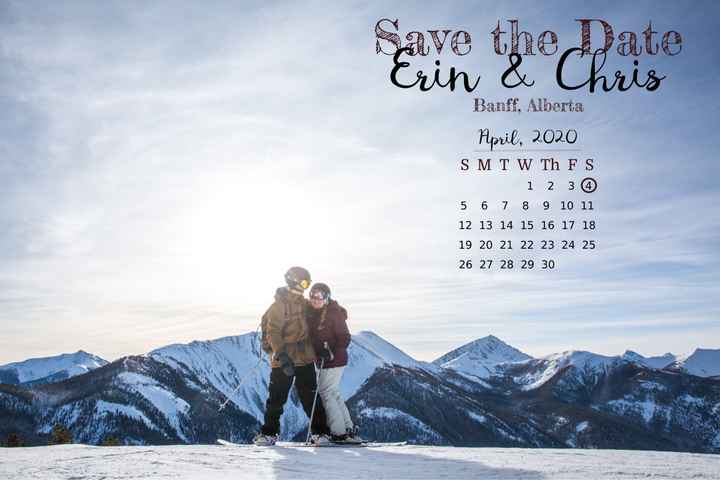 Details Card with Save the Date for Destination wedding - 1