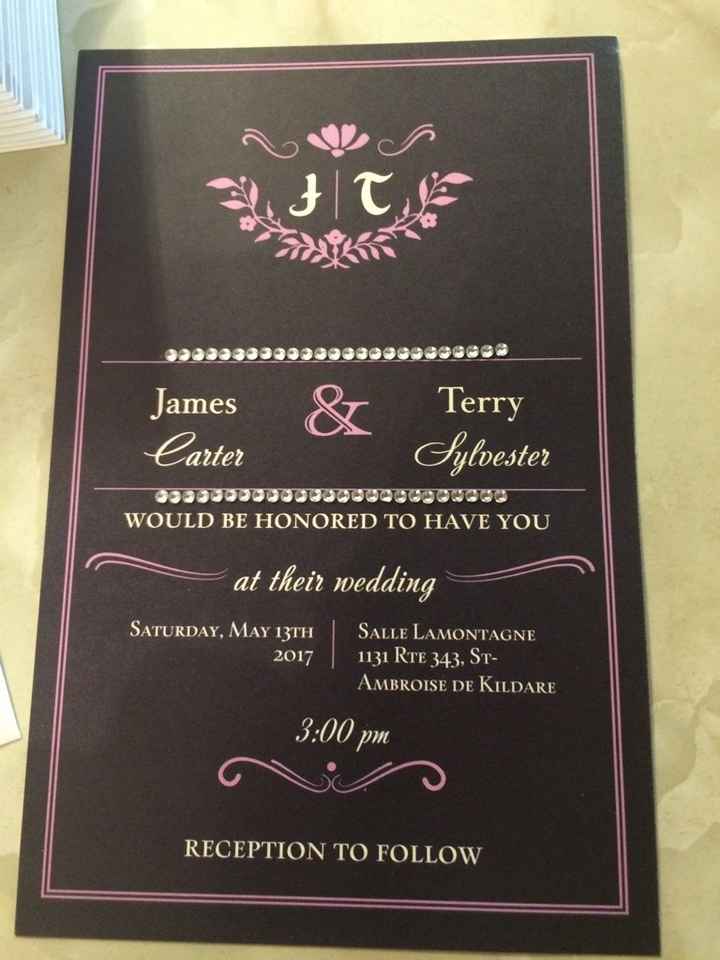 Wedding invites - 1