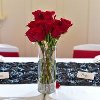 Our flowers...red roses. 