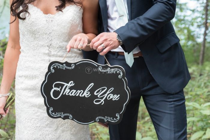 Are you sending any thank you cards before your wedding? 1