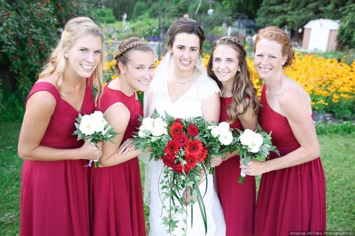 Red Bridesmaid Dresses 3