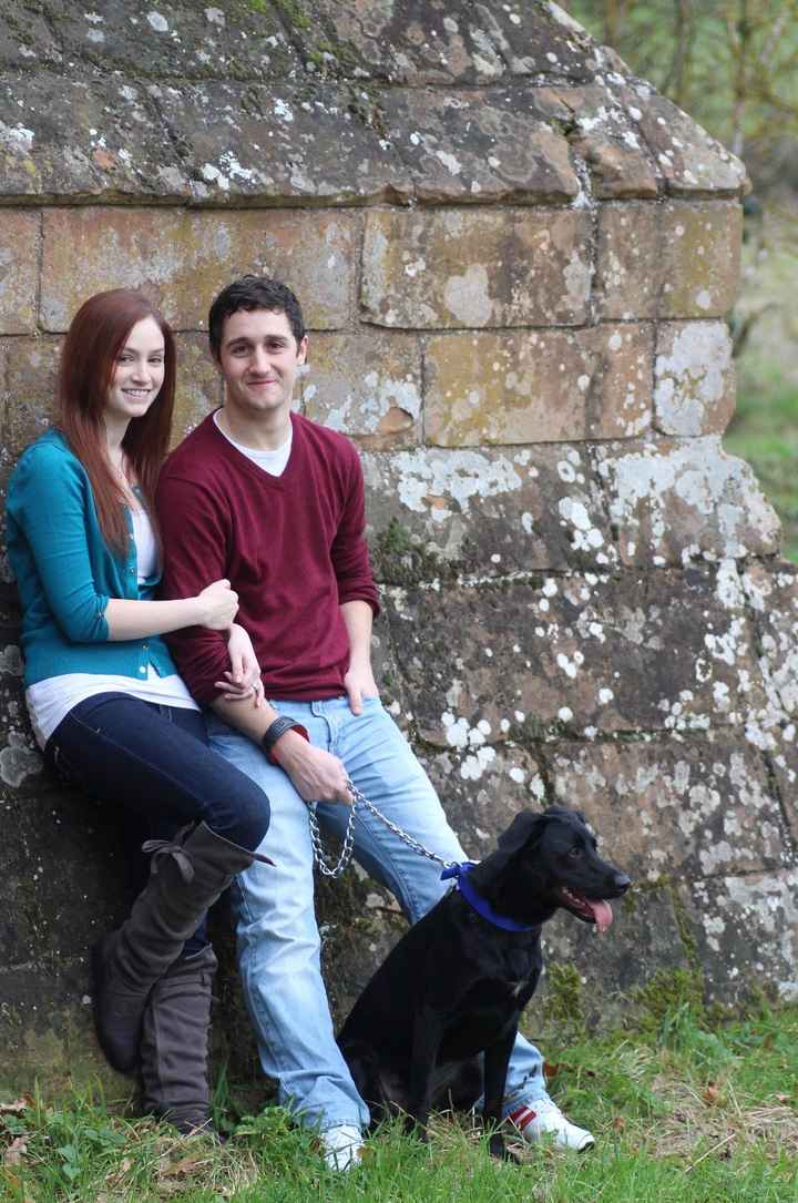 With our pup