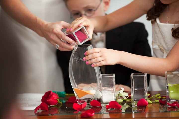 Kids in a sand ceremony