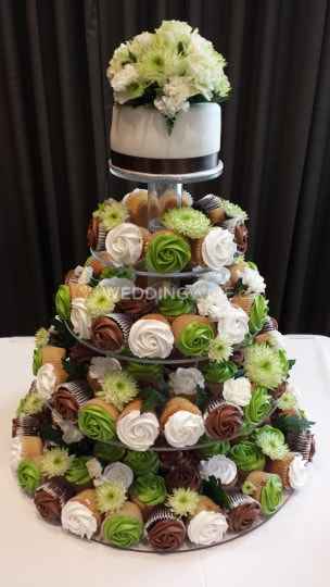 Regular stand, but the cupcakes facing out by CupCasions