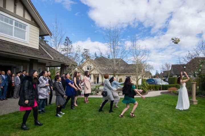 Who will get aggressive about the bouquet and garter?