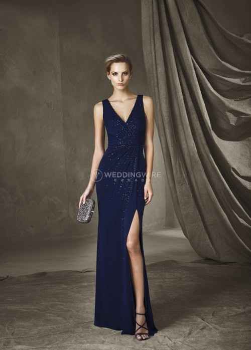 Pronovias dress with glitter and a slit