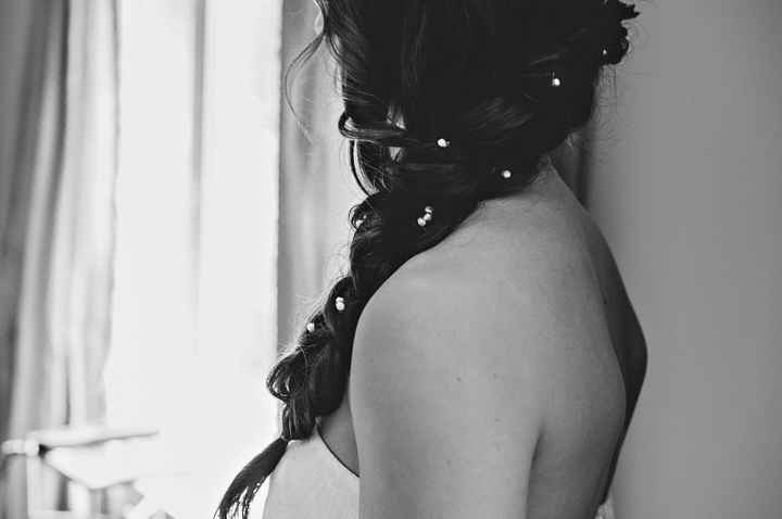 Braided side swept style