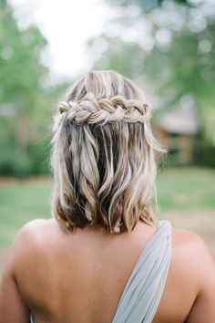 short hair waterfall braid