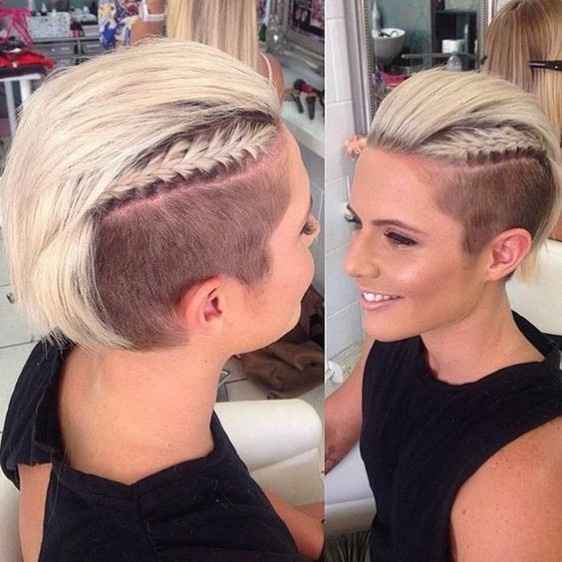 Sleek swept back look, somehow this is super punk rock and also super elegant to me