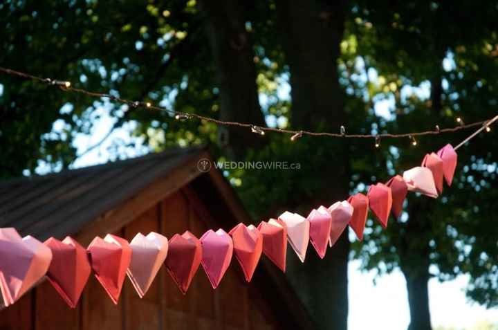 Paper heart garland