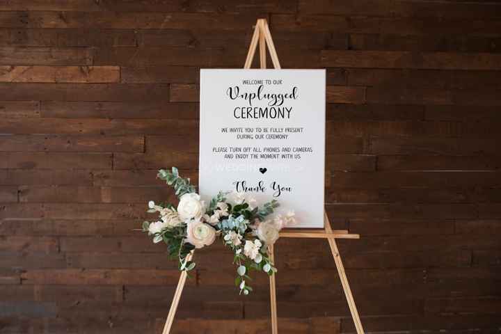 unplugged ceremony sign