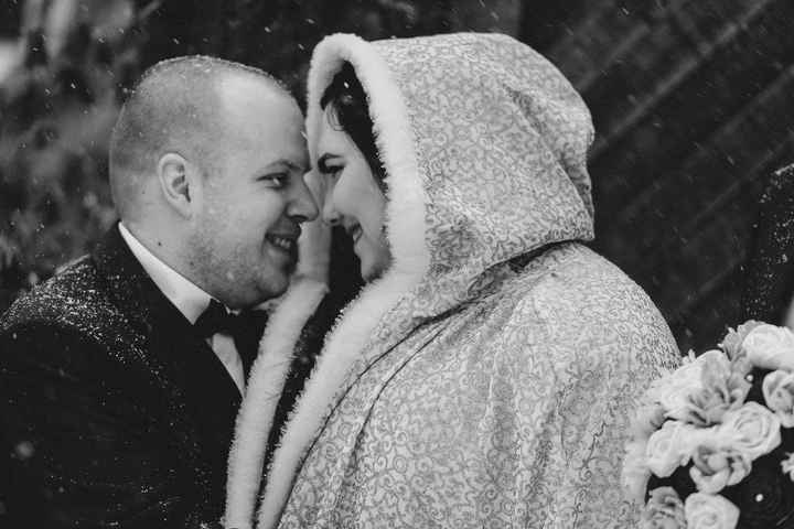 snowy wedding