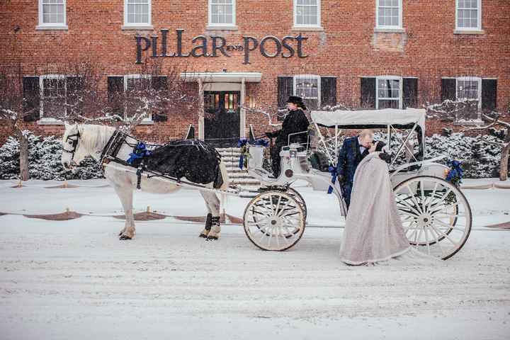 gorgeous snowy wedding