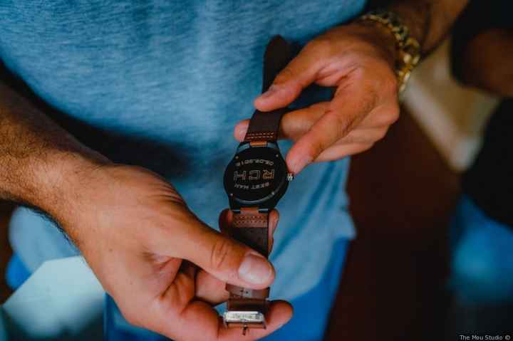 Engraved watch for the groom