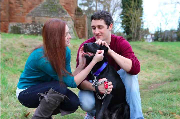 And here's an outtake from our engagement photos, with my super perfect doggy 