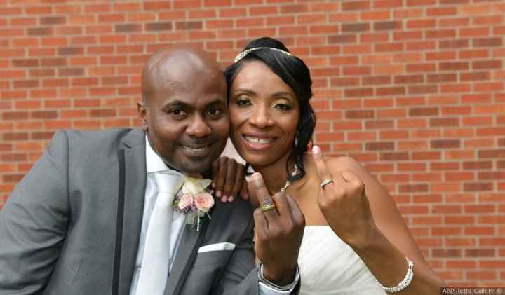 showing off their rings