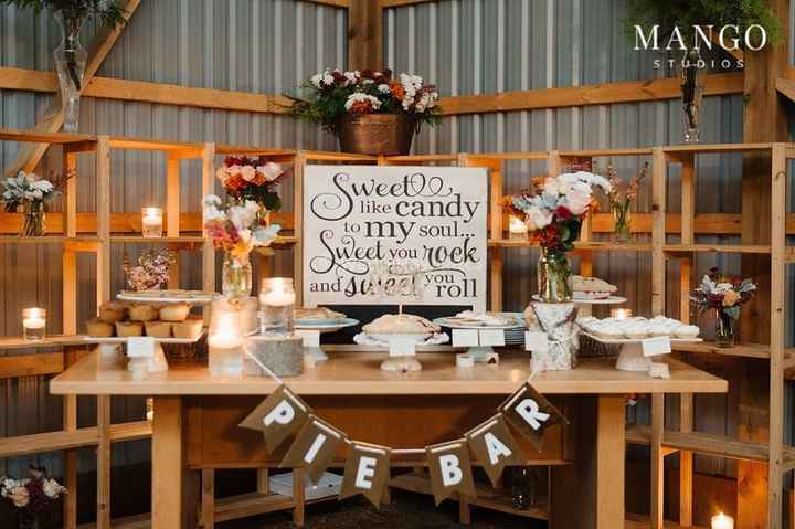 dessert table