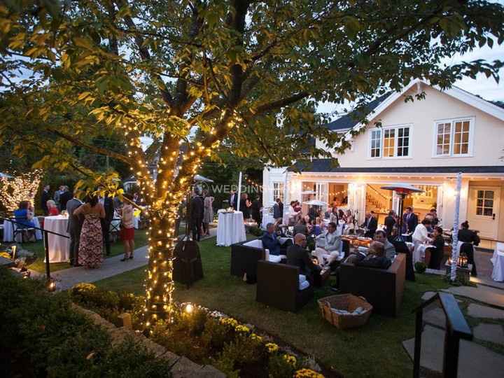 backyard wedding reception