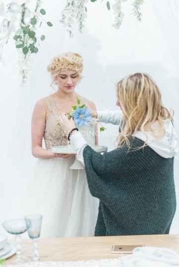 getting the bride ready