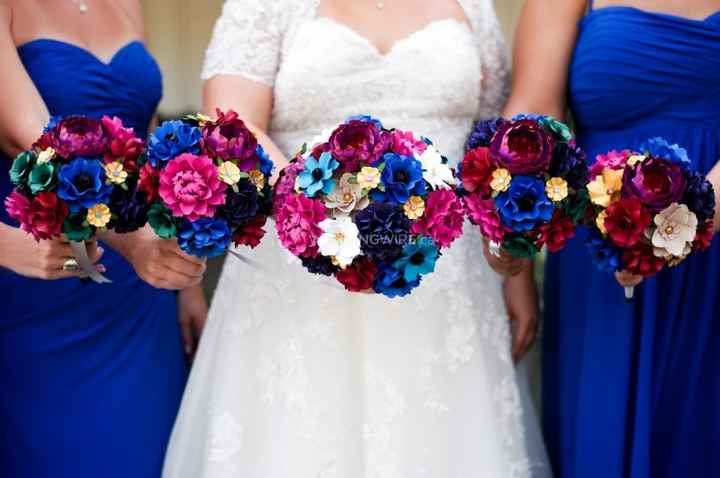 Paper flower bouquets