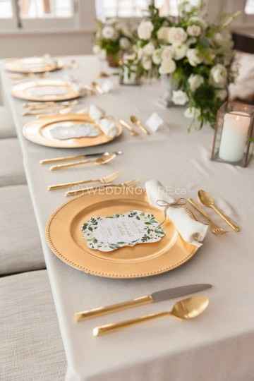 gold place settings