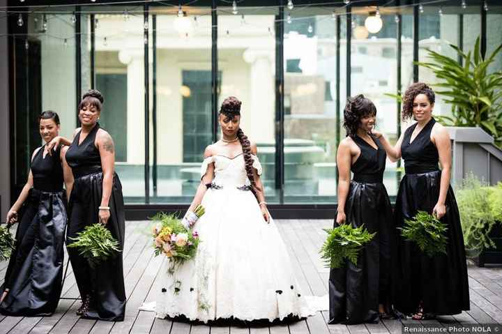 Wedding dresses with pops of black - 5