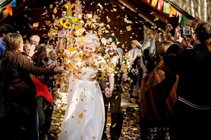 Fall in love with fall weddings - Moss vs Leaves 2