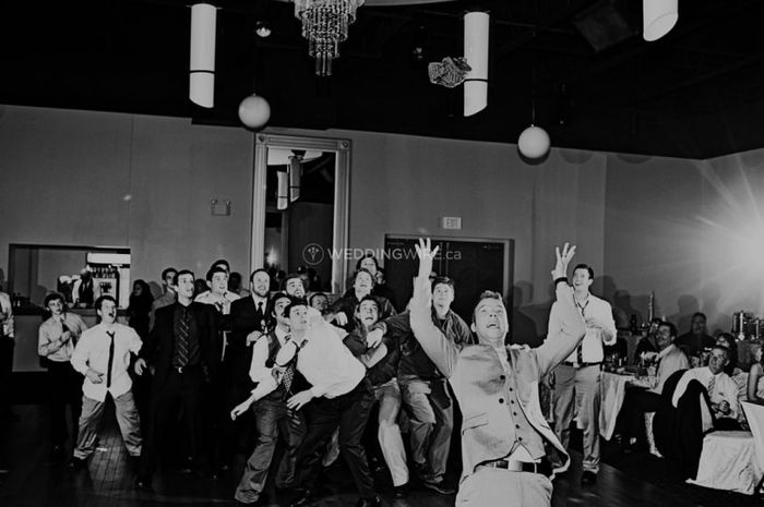Bouquets toss and garter toss - are you in or out? 2