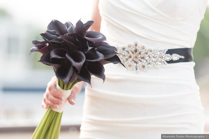 Wedding dresses with pops of black 11