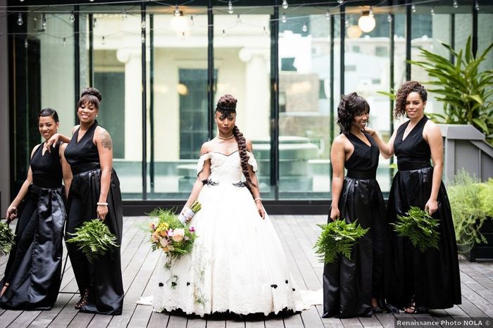 Wedding dresses with pops of black 15