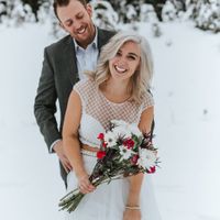 snowy engagment