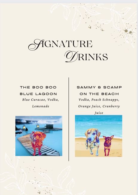 Signature Drinks Named After Dog 1