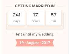 How many days letf until your wedding? 